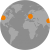 Kaart van de geografische verspreiding van bruine beren